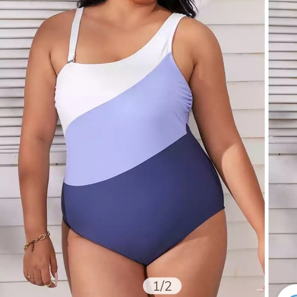 Cupshe Other - Cupshe Santorini Colorblock Plus Size One Piece Swimsuit